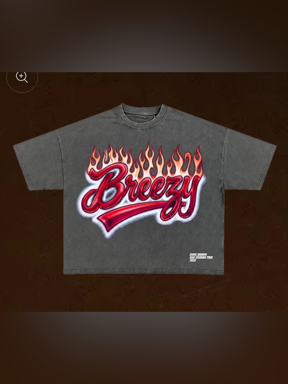 Breezy Flame Graphic T-Shirt - Charcoal